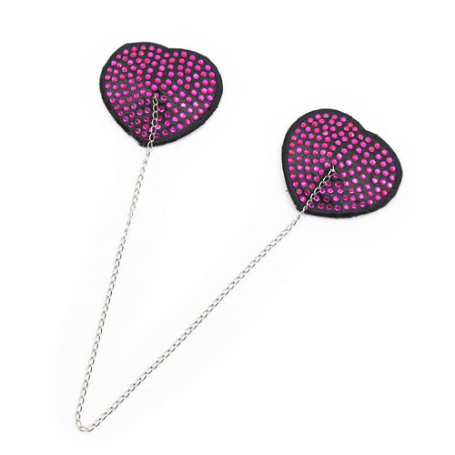 Purple Heart-shaped Chain Pasties