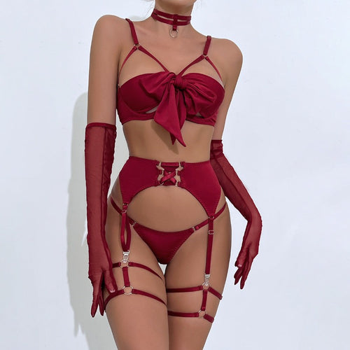 Seductive Hollow-Out Lingerie Set