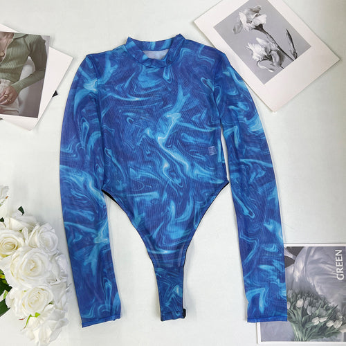 Tie-Dye Form-Fitting Jumpsuit Set